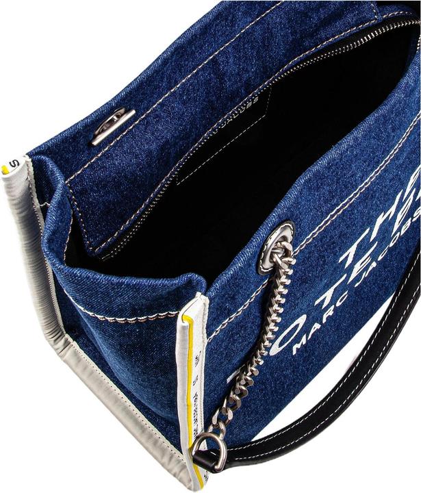 Immagine prodotto Marc Jacobs la borsa media in denim blu con logo ricamato