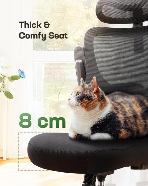 Produktbild Marsail Ergonomischer Schreibtischstuhl mit 3D Armlehnen (45 - 55 cm)