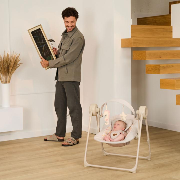 Actual product image KinderKraft bouncer SWINGEE beige