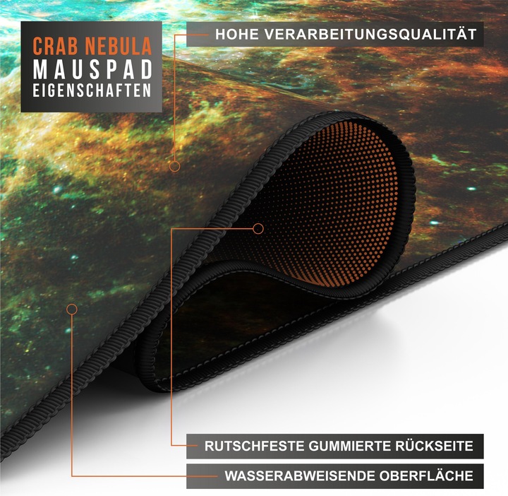 Produktbild CSL Gaming Mauspad, XXL Mausmatte 900 x 400mm, Präzision & Geschwindigkeit, Galaxie (XXL)