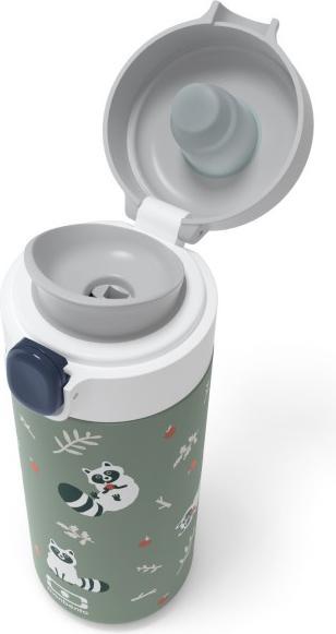 Actual product image Monbento Kids Insulated Bottle MB Pop Raccoon - 12 Oz - Leakproof - Hot/Cold Up to 12 Hours - Smal