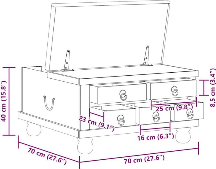 Immagine prodotto vidaXL Flin (70 x 70 x 40 cm)