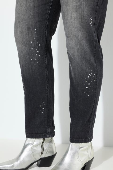 Produktbild Ulla Popken Boyfriend-Jeans, Ziernieten, Stretchdenim (58)