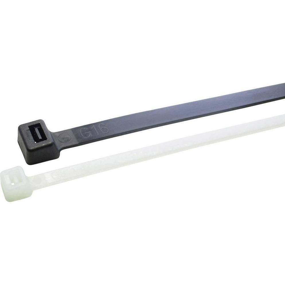 Thumbnail - WKK, Kabelbinder, 5349 Kabelbinder 200 mm 3.60 mm Schwarz Hitzestabilisiert, UV-stabilisiert (Kunststoffkabelbinder, 200...