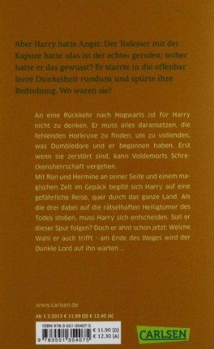 Produktbild Harry Potter 7. Harry Potter und die Heiligtümer des Todes (Deutsch, Joanne K. Rowling, 2017)