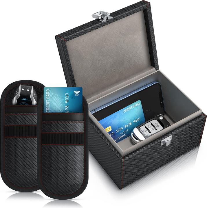 Produktbild Aplic Schlüsseltasche NFC/RFID Schutzbox, Keyless Go Schutz Box, Autoschlüssel Abschirmung, SafeBox