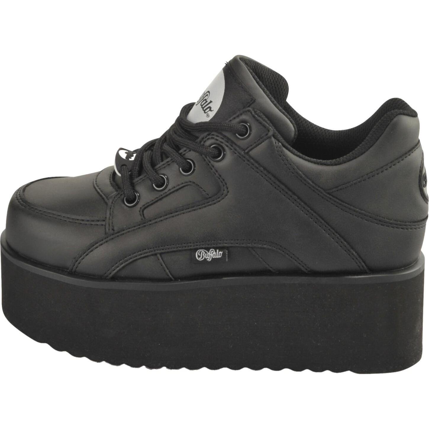 Buffalo, Damen, Sneaker, sneakers für damen vegan nubuck, Schwarz, (40)