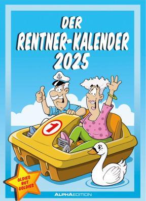 Actual product image Alpha Edition The pensioner calendar 2025 picture calendar, 23,7x34cm, wall calendar with funny pictures (23.7 x 34 cm, German)