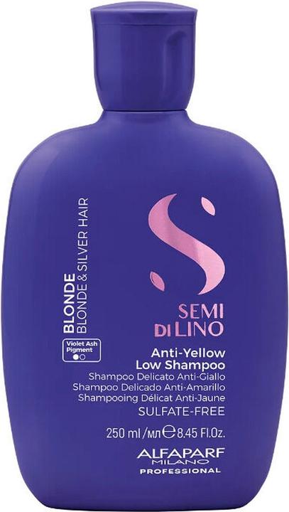 Actual product image Alfaparf Semi Di Lino Anti-Yellow Low Shampoo (250 ml, Liquid shampoo)
