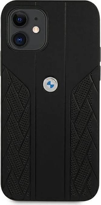 Actual product image BMW Case BMHCP12SRSPPK iPhone 12 mini 5.4" czarny/black hardcase Leather Curve Perforate (Apple iPhone 12 mini)