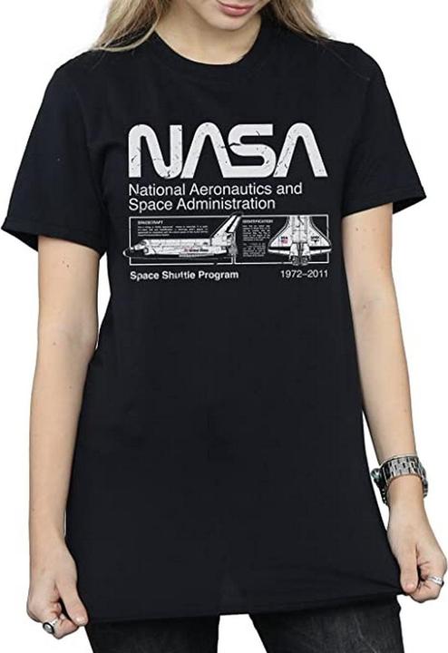 Immagine prodotto Nasa Maglietta Boyfriend in cotone Space Shuttle donna/donna (M)