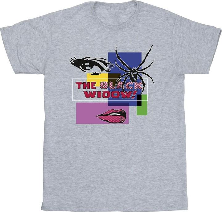 Actual product image Mens Black Widow Pop Art T-Shirt (5XL)