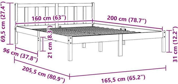 Actual product image vidaXL Tiziana (160 x 200 cm)