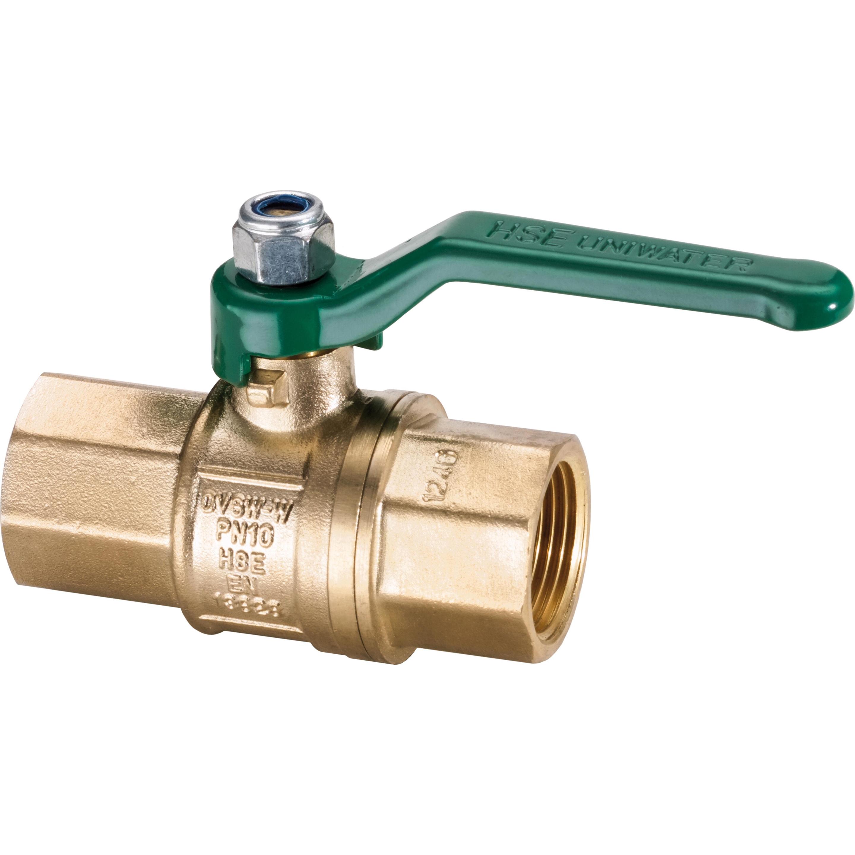 Hermann schmidt, Ventil, HS Trinkwasser-Kugelhahn Uniwater 1449 1, MS, DG, Stahlheb. gr, o Entleerung