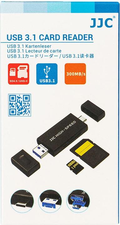 Produktbild JJC CR UTC4AC USB 3.1 Card Reader Black (USB 3.1)