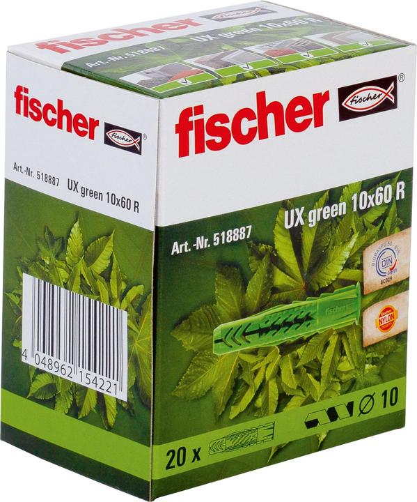 Produktbild Fischer Universaldübel UX Green 10x60 R (20 Stk.)