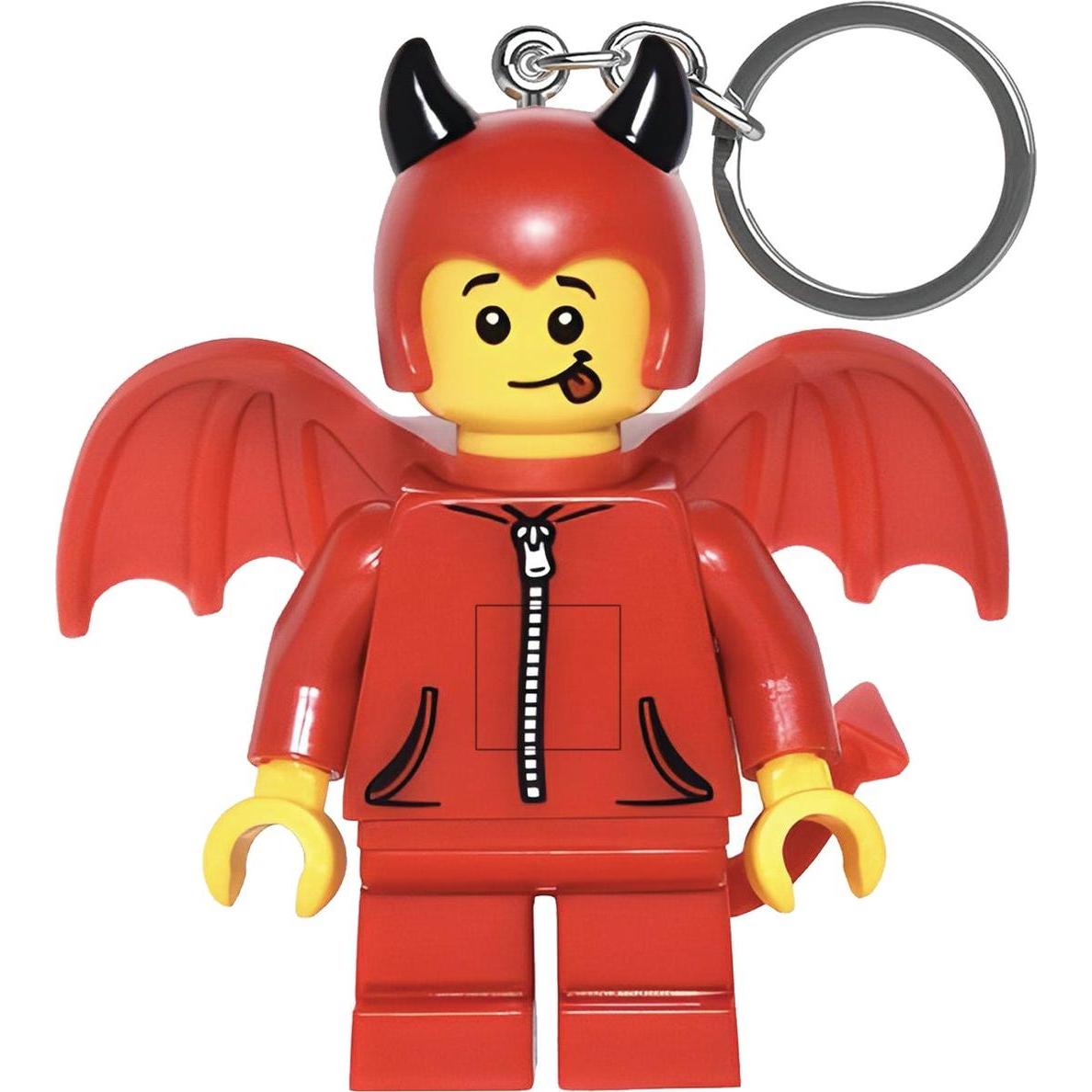 Dungeons & Dragons, Donne, Portachiavi, LEGO Minifigures Schlüsselanhänger mit Leuchtfunktion Kleiner Teufel 8 cm, Rosso
