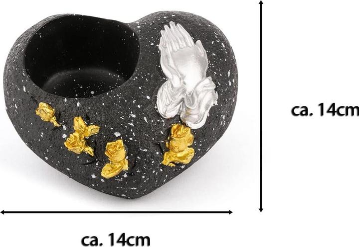 Actual product image Novaliv Grave Decoration I Grave Angel Grave Decoration Grave Heart Grave Decoration Angel for Cemetery
