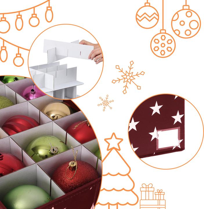 Immagine prodotto Relaxdays Weihnachtskugel Aufbewahrungsbox