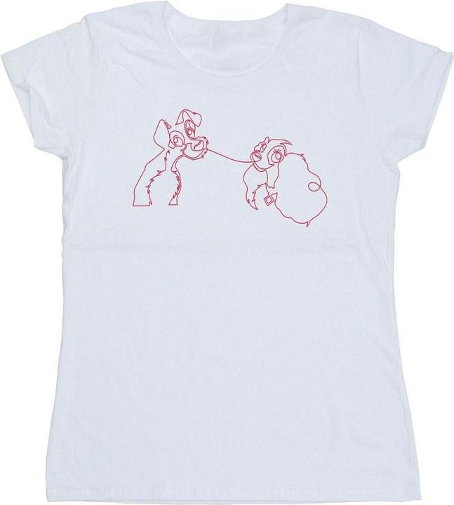 Immagine prodotto Disney Lady And The Tramp Spaghetti Outline Maglietta Donna (L)