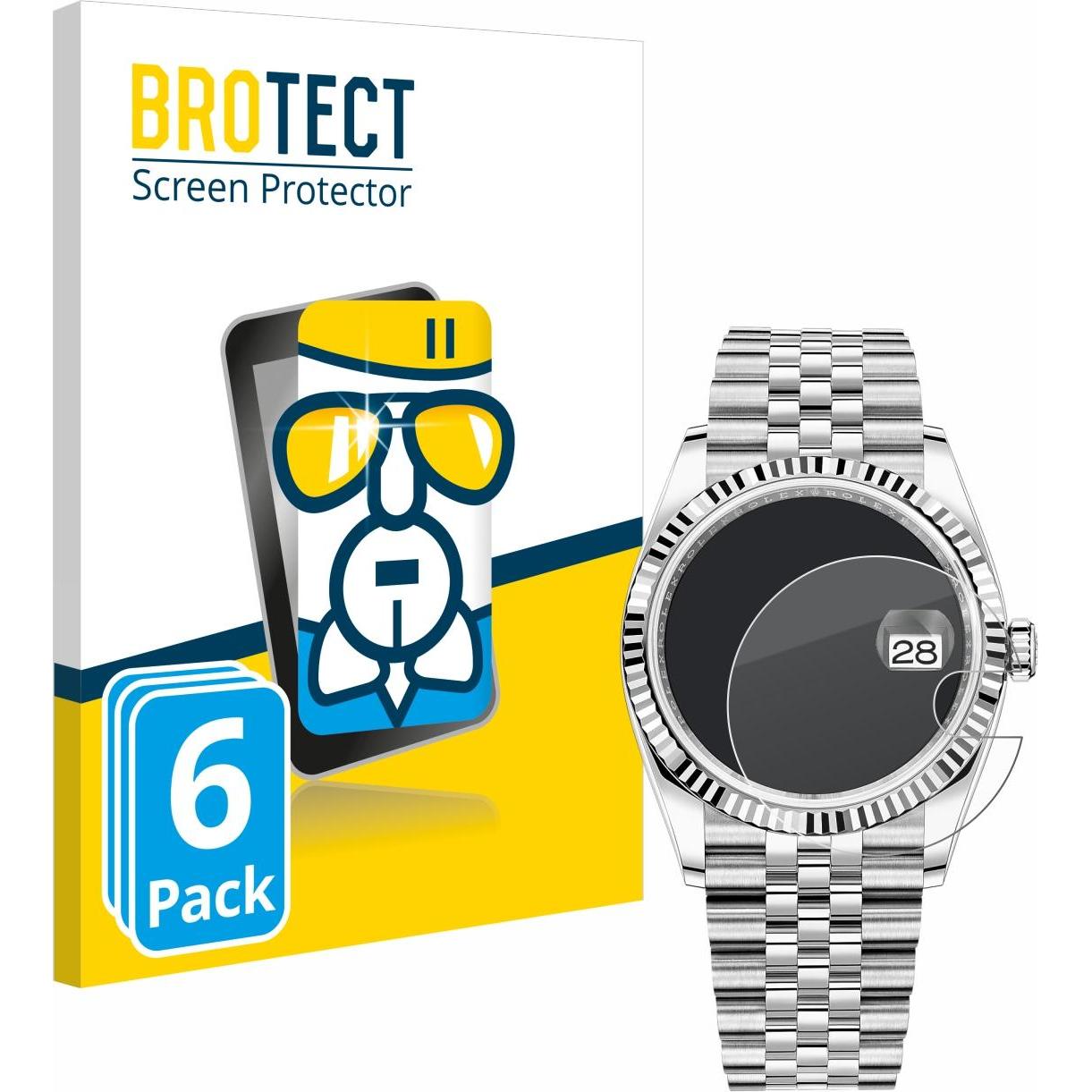 BROTECT Schutzglas Schutzfolie Glas Folie Displayschutz klar, Smartwatch Schutzfolie, Transparent