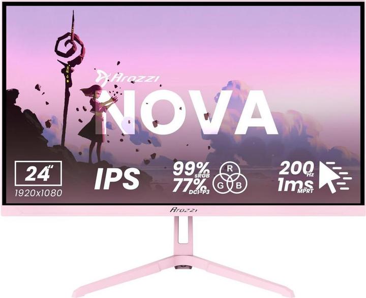 Immagine prodotto Arozzi TFT Nova 24" IPS 200Hz pink (1920 x 1080 pixel, 23.80")