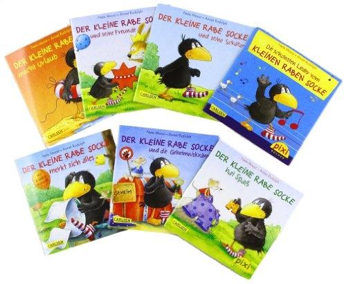 Image du produit Chaussette Pixi Bundle 8 Série 193. Le Petit Corbeau (Allemand, Nele Moost, 2012)