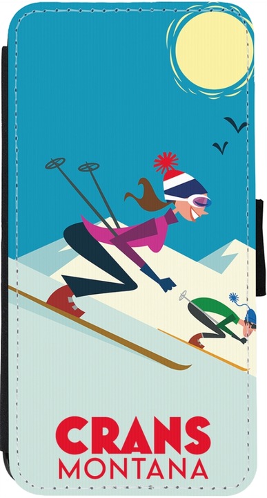Actual product image PhoneLook Coque Wallet noir Crans-Montana Ski Downhill (Apple iPhone 12 Pro Max)