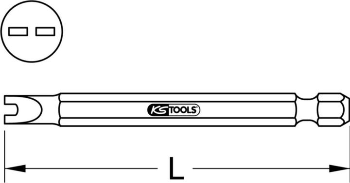 Actual product image KS Tools 911.7523 (Tensioner Head for two-hole nuts)