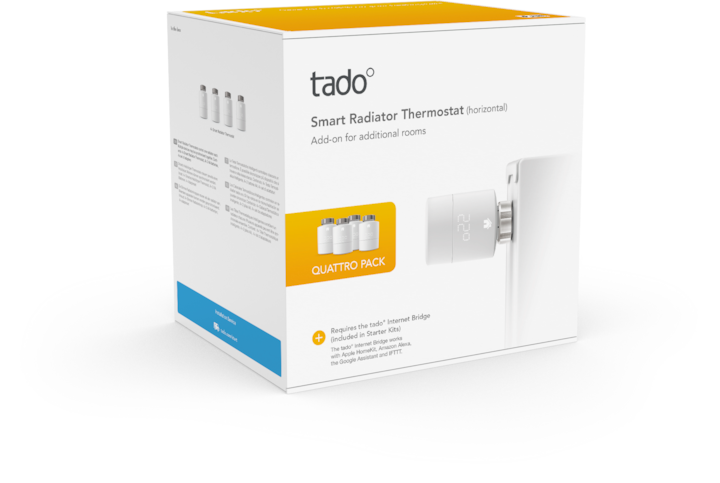 Produktbild tado° Smartes Heizkörper Thermostat – Quattro Pack
