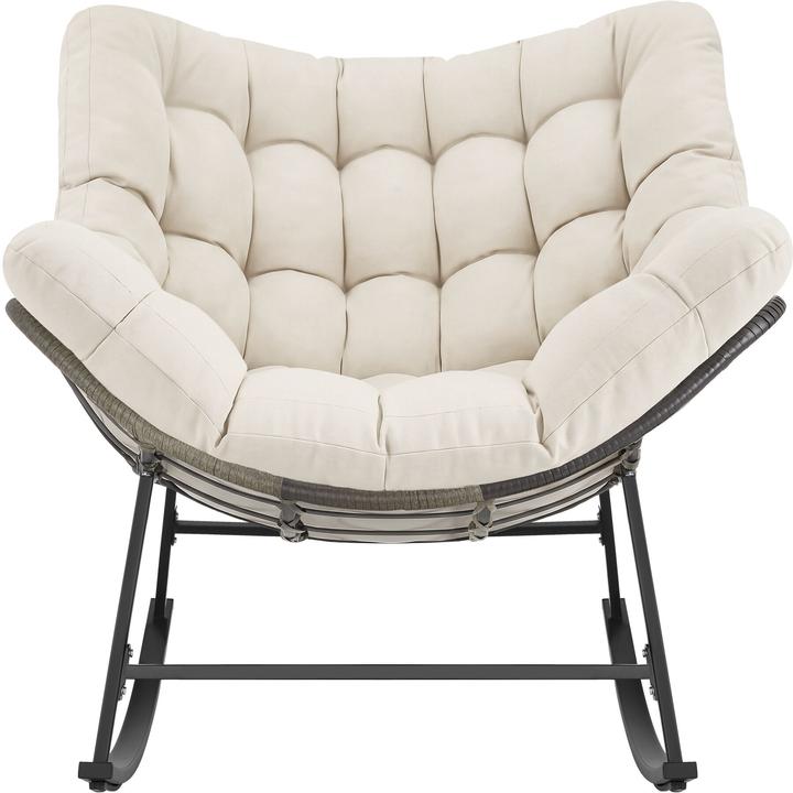 Actual product image tectake Tami Rocking Chair, Upholstered, with Quilted Pattern