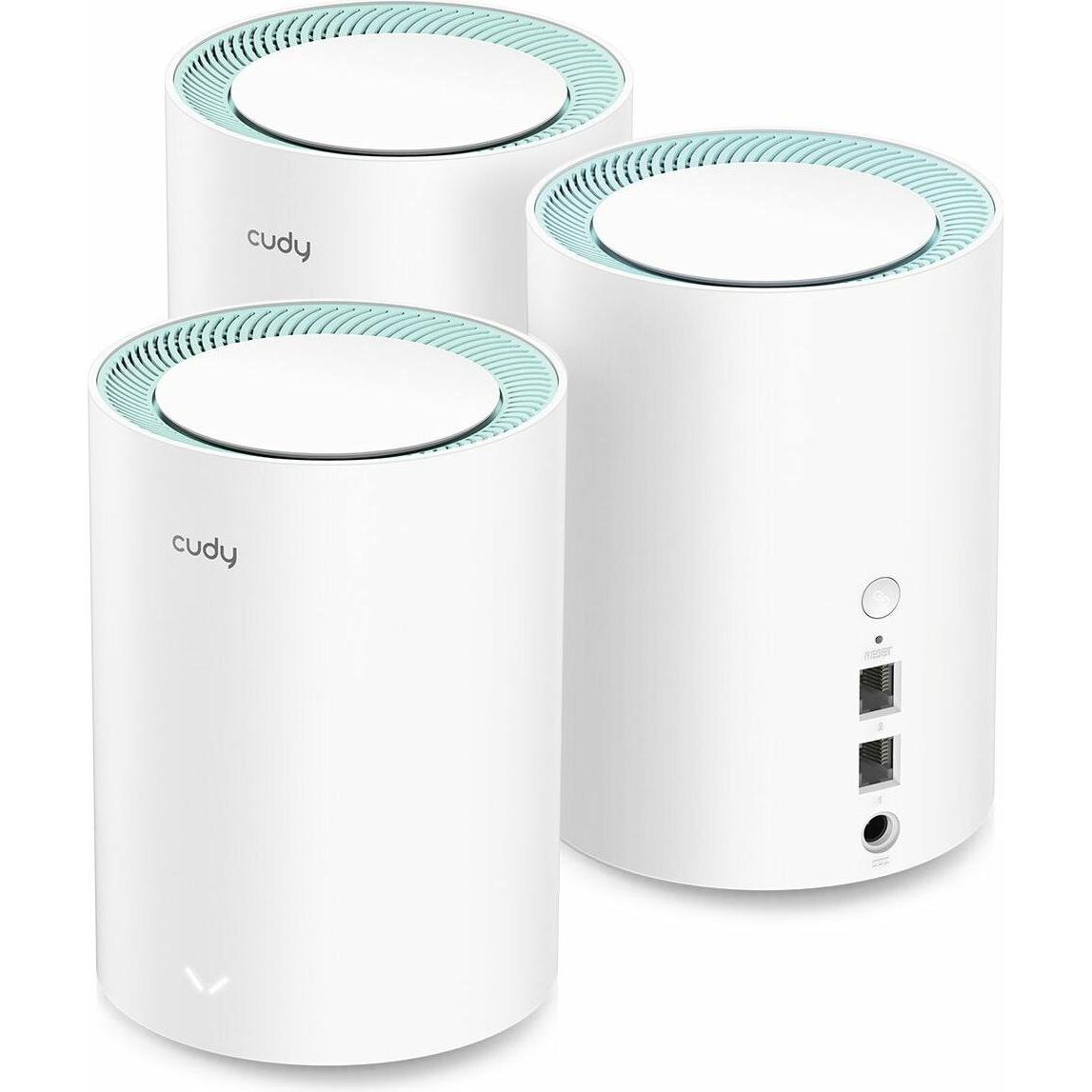 Cudy M1300 3-PACK sistema mesh wi-fi Dual-band ( / ) Wi-Fi 5 (802.11ac) Bianco 1 Interno, Router, Bianco