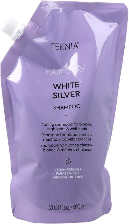 Immagine prodotto Lakmé Teknia Hair Care White Silver Shampoo Ricarica 600ml (600 ml, Shampoo antigiallo, 600 g)