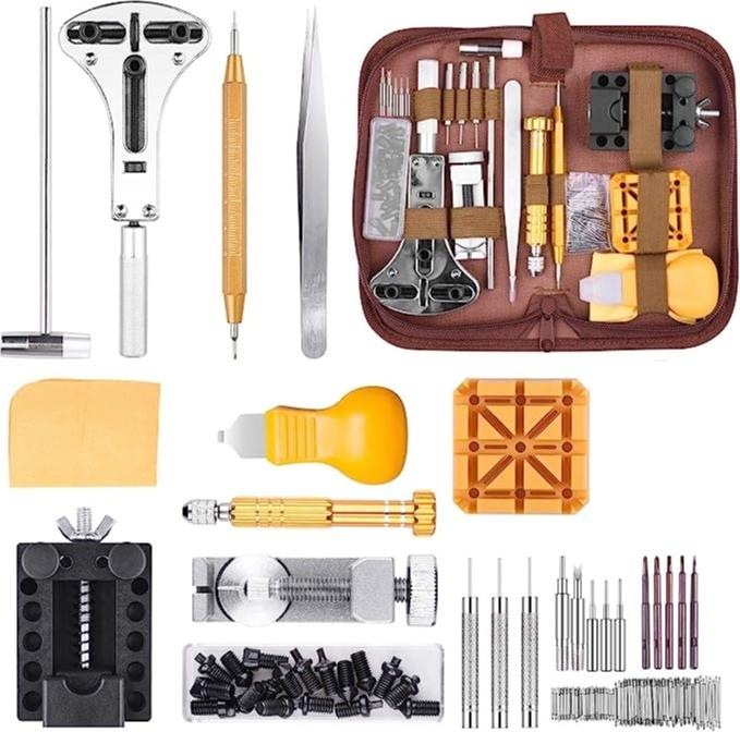 Image du produit Werkstein Kit d'outils universel pour montres - Kit de réparation avec pincettes, extracteur de maillons &