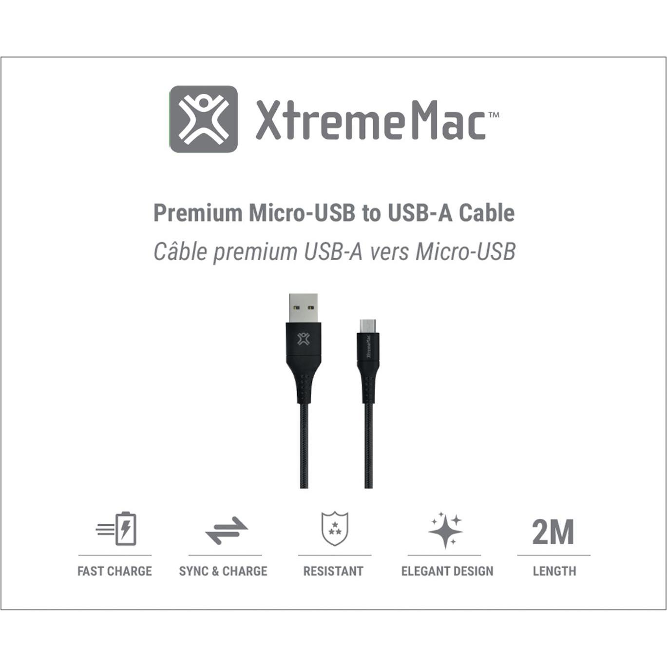 Thumbnail - XtremeMac Premium Micro-USB To USB-A (2 m, USB 3.0), USB Kabel