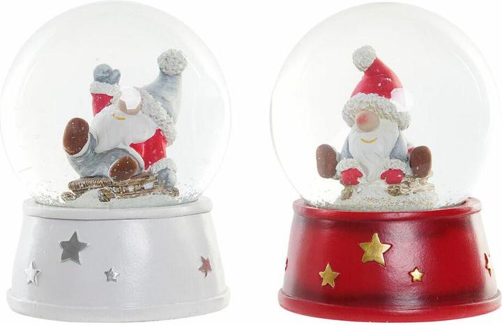 Produktbild DKD Home Decor Weihnachtsbaumkugel Harz Kristall Weihnachtsmann (2 pcs) (9.5 x 9.5 x 13.5 cm)