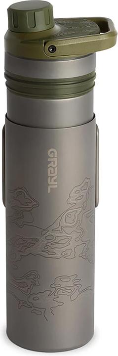 Immagine prodotto Grayl UltraPress Purificatore Bottiglia in titanio color drago d'oliva (0.50 l)
