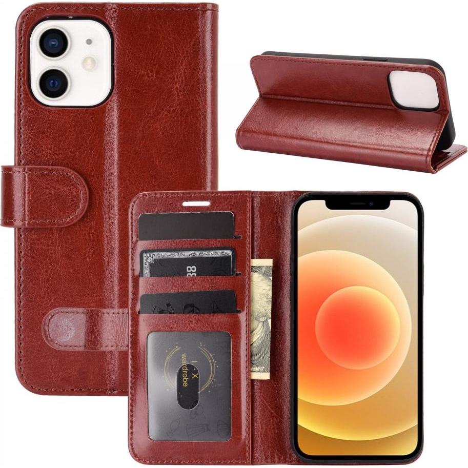 Screenguard CardLounge Apple iPhone 12 Leder Hülle (Apple iPhone 12), Smartphone Hülle, Braun