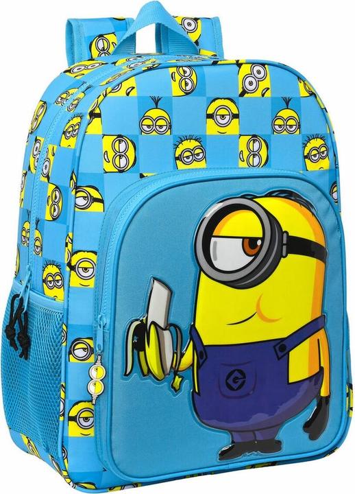 Minions School backpack Minionstatic Blue (33 x 42 x 14 cm) (14 l)