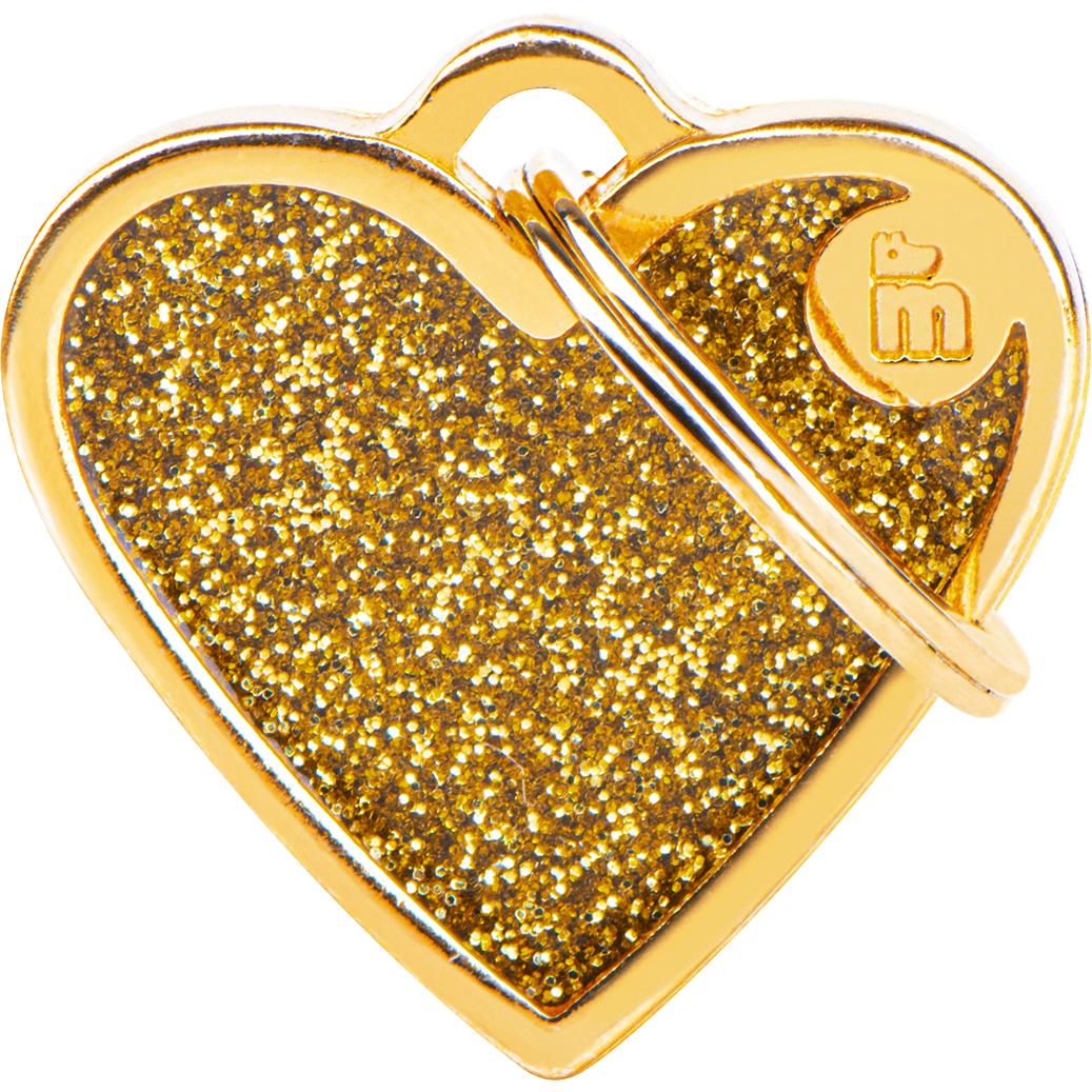 Myfamily MyFa tegn shine, hjerte lille, guld (Cane, Generale), Collare + Guinzaglio