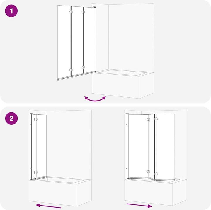 Actual product image vidaXL Duschabtrennung