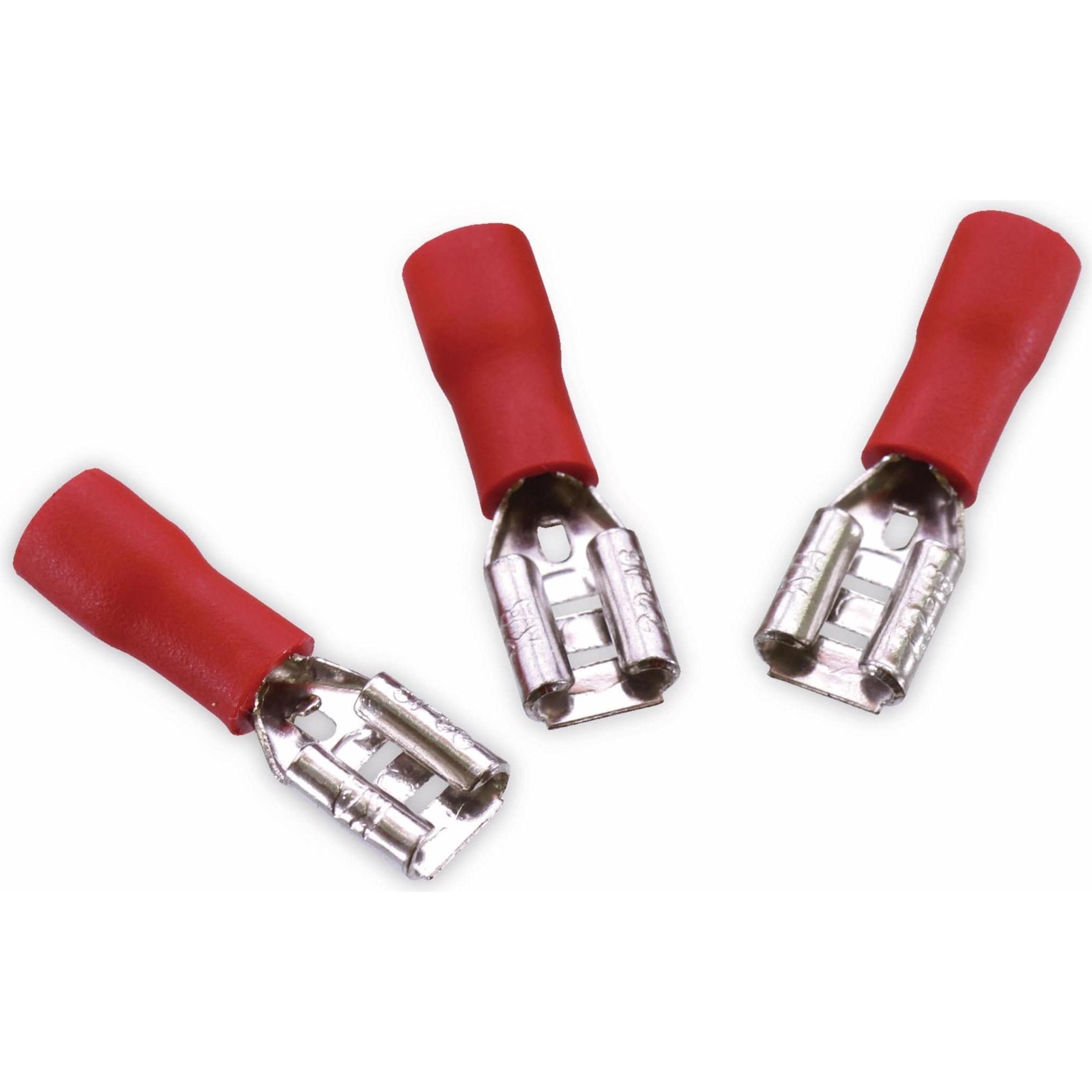 Eneroid Flachsteckhülse, 4,8mm, rot, 10 Stück, Netzwerk Zubehör
