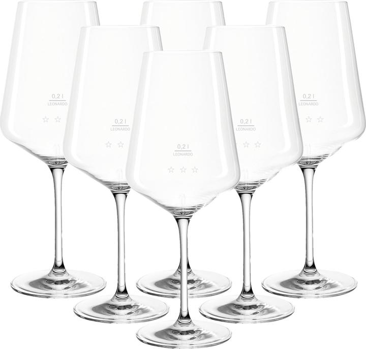 Image du produit Leonardo Rotweingläser geeicht Puccini Gastro-Edition (20 cl, 6 Verres, Verres à vin rouge)