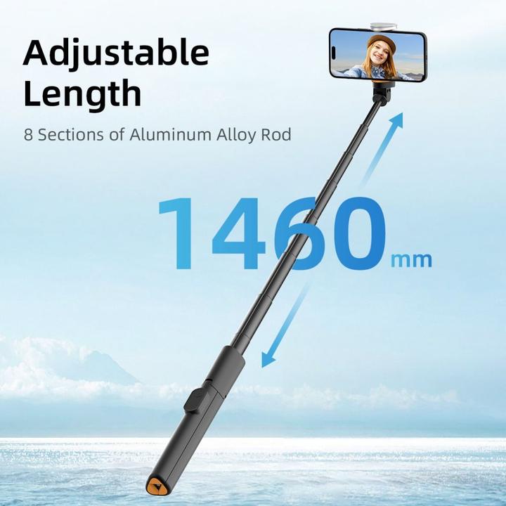 Produktbild Tech-Protect Selfie-Stick L09S mit Stativ - Schwarz
