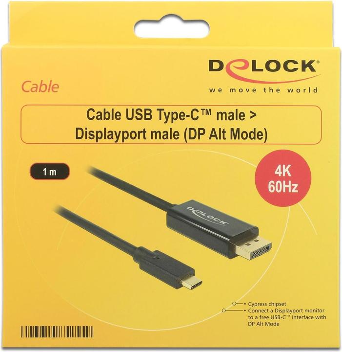Productafbeelding Delock USB Type C - DisplayPort (1 m, DisplayPort, USB Type C)