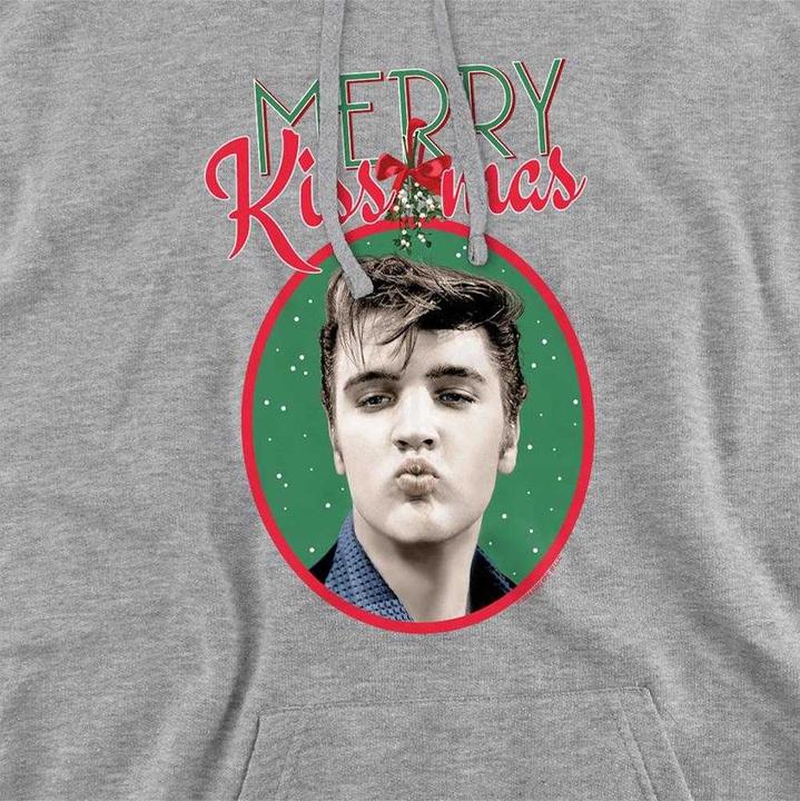 Produktbild Elvis Merry Kissmas Kapuzenpullover weihnachtliches Design (M)