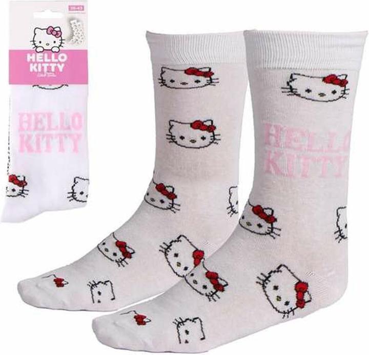 Cerdá Sanrio Socken Hello Kitty Face White 36-43 (Einzelpack, 36 - 43)