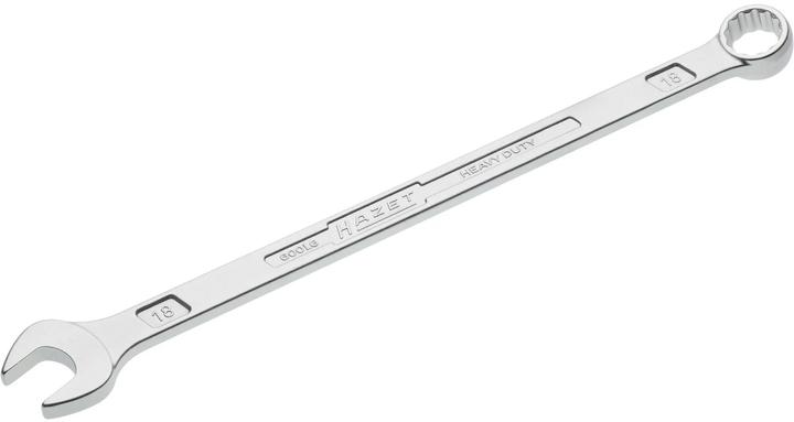 Actual product image HAZET Ring spanner, extra long, slim design 600LG-18? Outer double hexagonal traction spanner (18 mm)