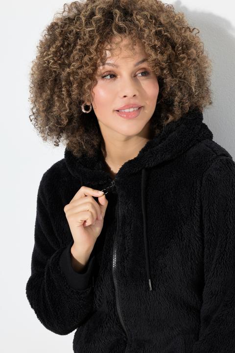 Produktbild Ulla Popken Teddy-Jacke, Kapuze, Langarm, weicher Teddyplüsch (60)