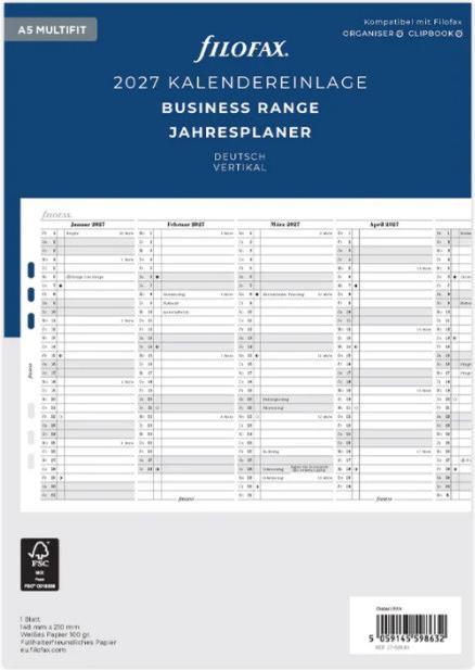 Filofax A5 JAHRESPL.2027 DEUTSCH (A5)